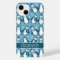 Cute Winter Penguins Design Add Name