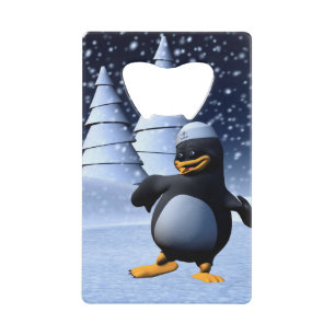 Cute Winter Sailor Penguin Snowy Holiday Art