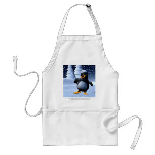Cute Winter Sailor Penguin Snowy Holiday Art Standard Apron