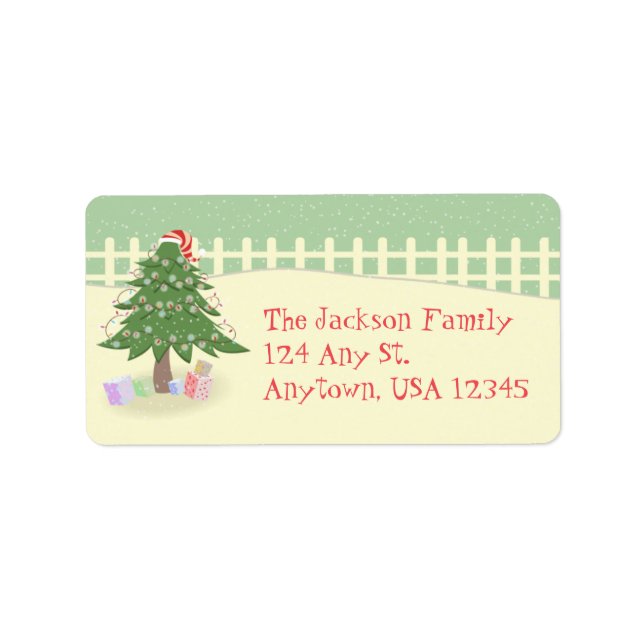 Cute Winter Scene Address Labels (Front)