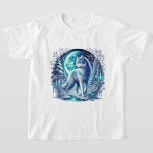 Cute Winter Seasonal wolf T-Shirt
