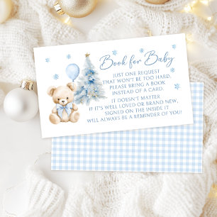 Cute Winter Teddy Bear Book for Baby Shower Cards