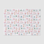 Cute Winter Watercolor Merry Christmas  Tissue Paper<br><div class="desc">Cute Watercolor Merry Christmas Personalised Tissue Paper.</div>