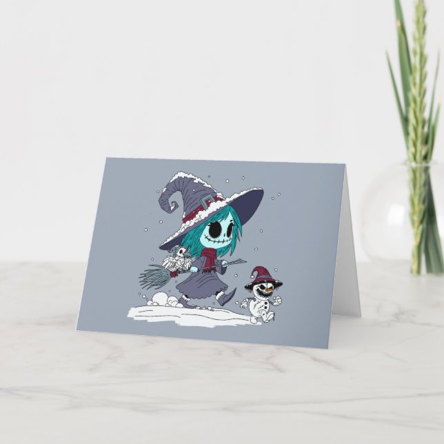 Cute Winter Witch Card (Front)
