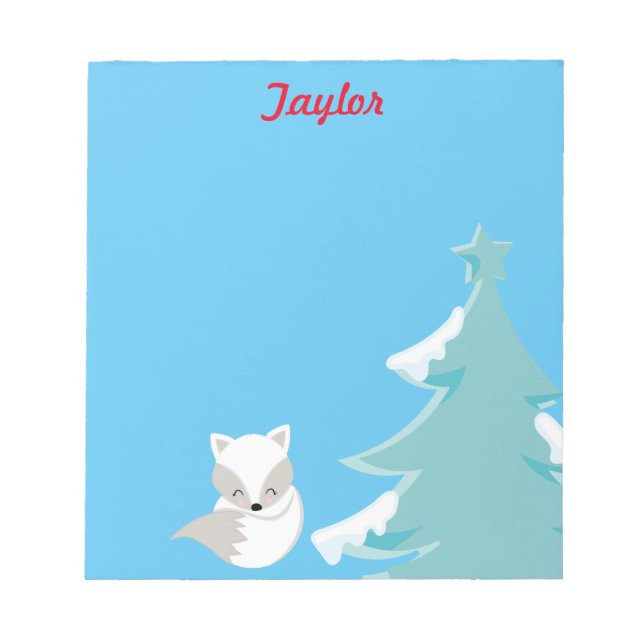 Cute Winter Wonderland Notepad (Front)