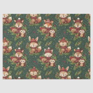 Cute Winter Woodland Friends – Holiday Animal (6) Tissue Paper