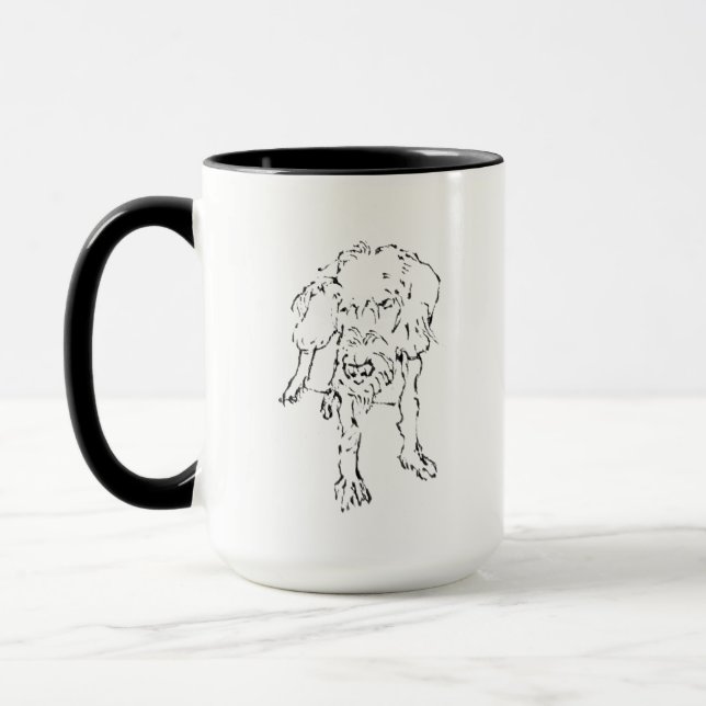 Cute Wire Haired Dachshund Puppy Dog Coffee Mug (Left)