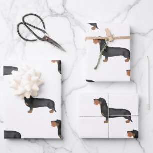 Cute Wire Haired Dachshund Sausage Dog Wrapping Paper Sheet