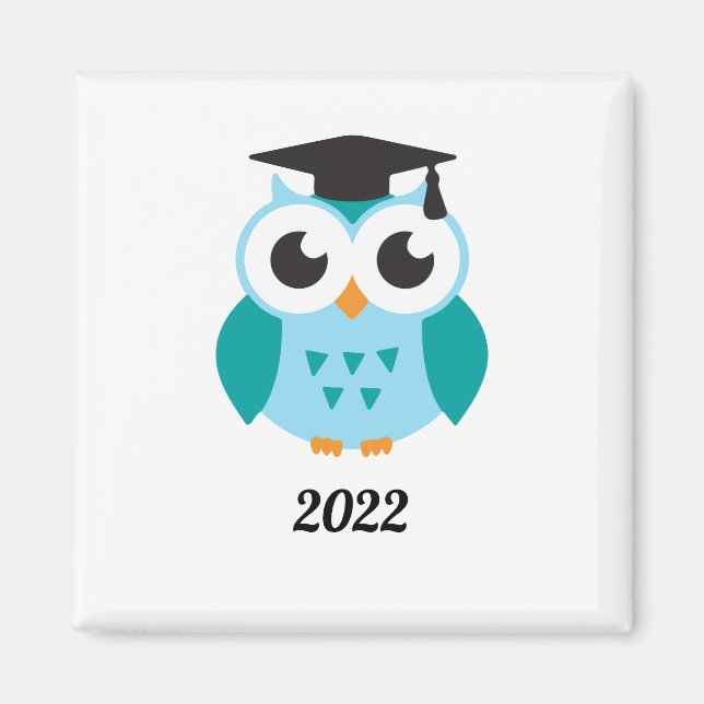 Cute wise owl graduation 2022 magnet (Front)