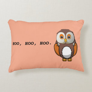 Cute Wise Owl Quote Decorative Cushion