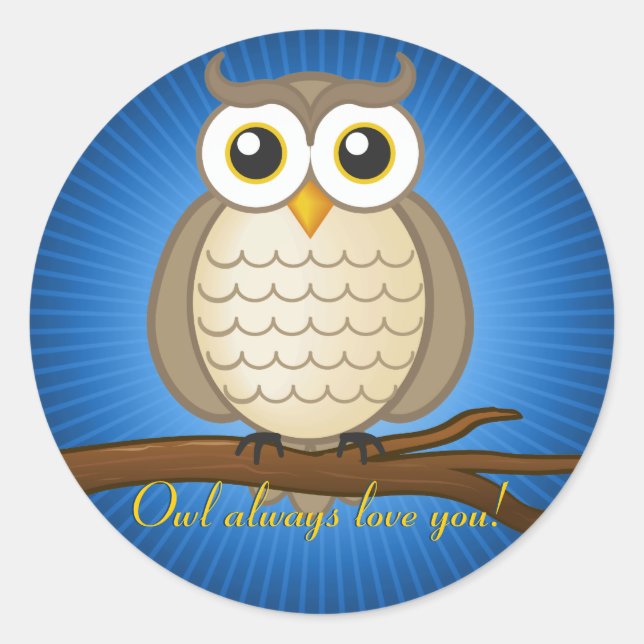 Cute Wise Owl | Sticker (Front)