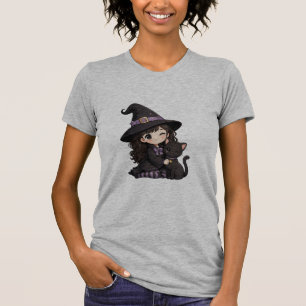 Cute witch and black cat T-Shirt