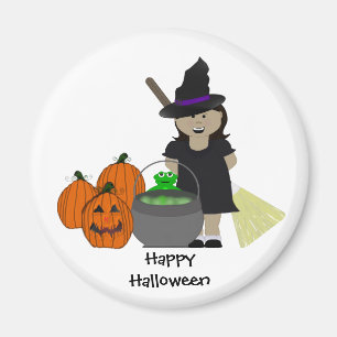 Cute Witch and Her Brew Magnet