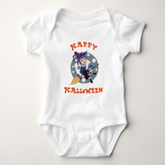Cute Witch Baby Bodysuit (Front)
