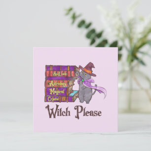 Cute Witch Cat with Books – “Witch Please”