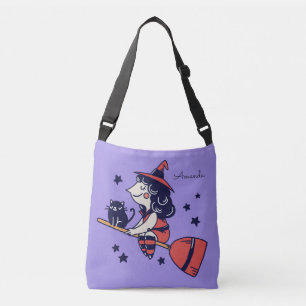Cute Witch custom name Halloween bags