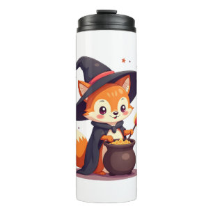 Cute Witch Fox – Magical Halloween Animal Tee Thermal Tumbler