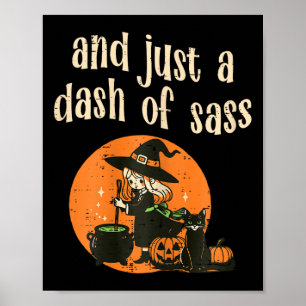 Cute Witch Funny Halloween Women Girls Teens Kids Poster