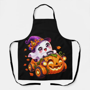 Cute Witch Ghost Pumpkin Car Sticker Apron