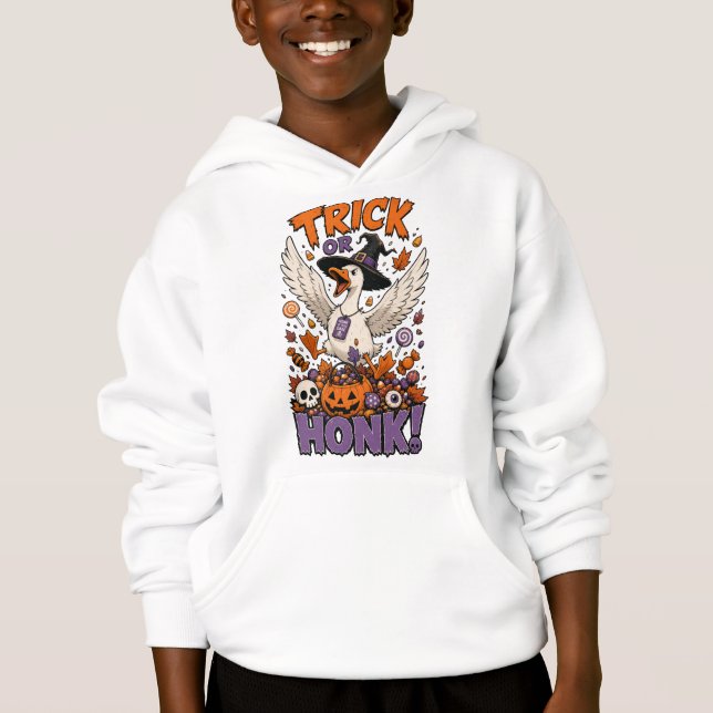 Cute Witch Goose Pumpkin Candy Graphic (Front)