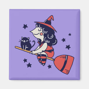 Cute Witch Halloween magnet