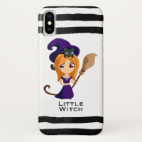 Cute Witch in Purple Hat Halloween