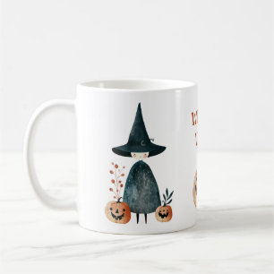 Cute Witch& Jack o Lanterns Witchy Vibes Halloween Coffee Mug