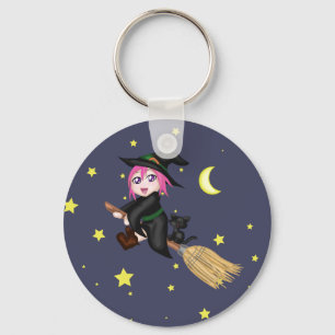 Cute Witch Key Ring
