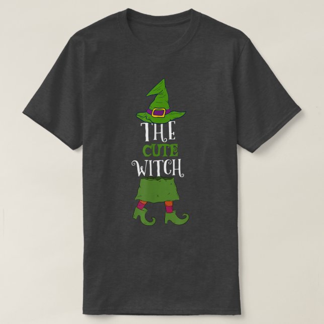 Cute Witch Matching Family Group Halloween Party P T-Shirt (Design Front)