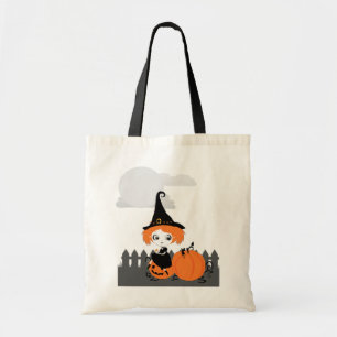 Cute Witch Orange Pumpkin bag