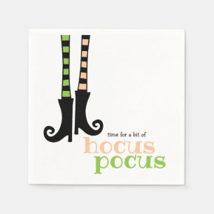 Cute Witch Stockings Boots Hocus Pocus Halloween Napkin