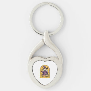 Cute Witch Teacher Mrs Smith Vintage Halloween Des Key Ring