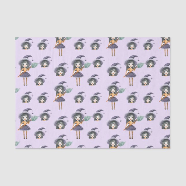 Cute Witch Tissue Paper (Front)