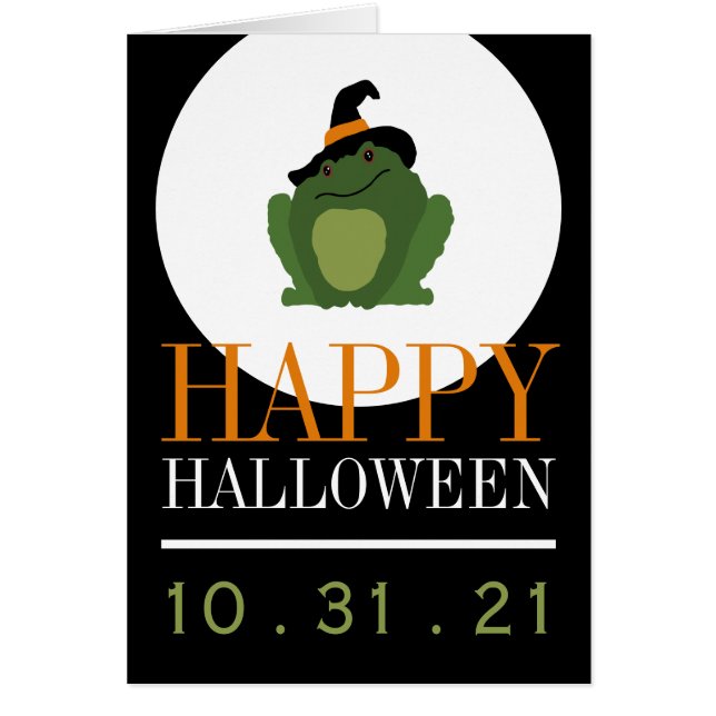 Cute Witch Toad, Happy Halloween (Front)