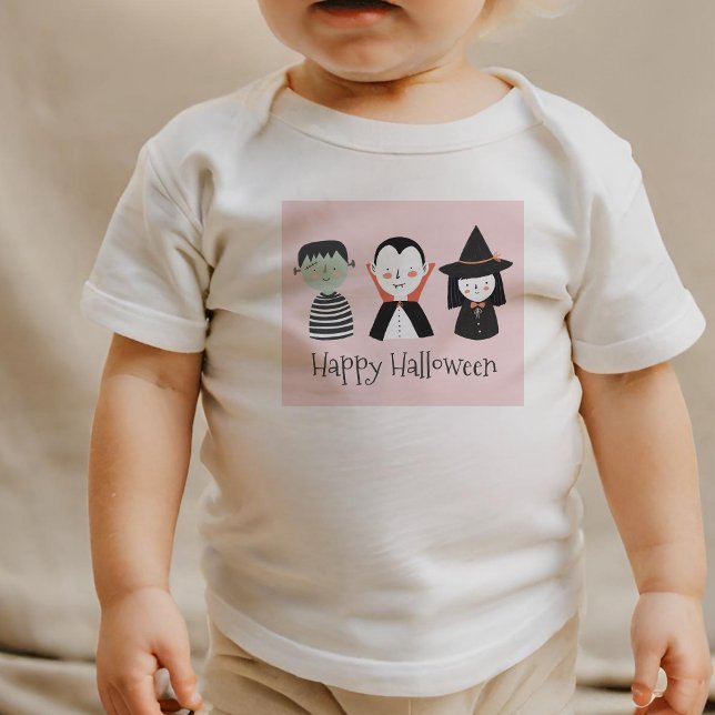 Cute Witch Vampire Monster Halloween Baby T-Shirt (Creator Uploaded)
