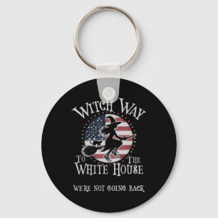 Cute Witch Way White House Kamala Harris Wheimer W Key Ring