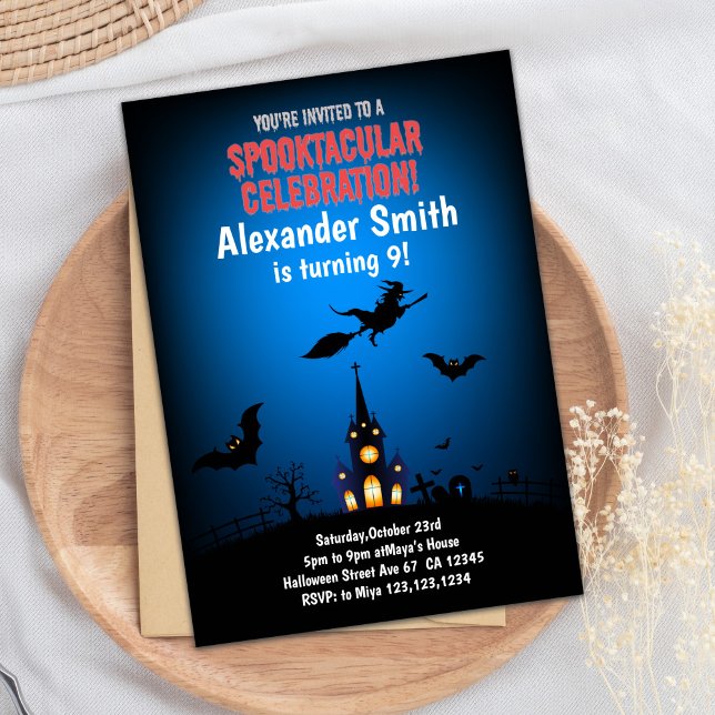 Cute Witches Halloween Party Invitation Card (Witches Halloween Cards)