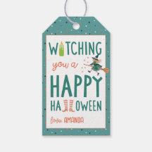 Cute Witching You a Happy Halloween Gift Tag