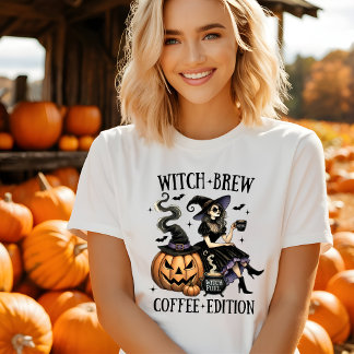 Cute Witch's Brew Coffee Edition Halloween Tshirt
