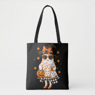 Cute Witchy Ghost Women’s Halloween T-Shirt  Tote Bag