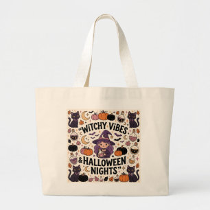 Cute Witchy Halloween Tote Bag