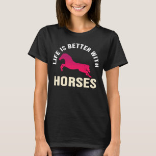 Cute With Horses Horseback Riding T-Shirt