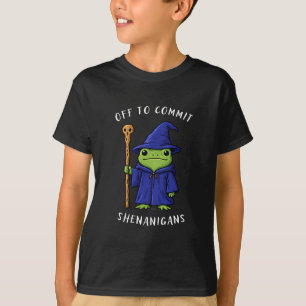 Cute Wizard Frog Fantasy Illustration T-Shirt