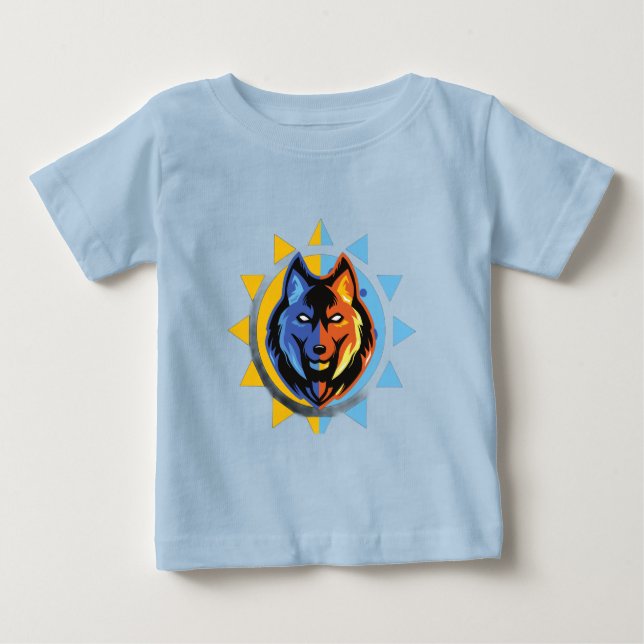 Cute Wolf Baby T-Shirt (Front)