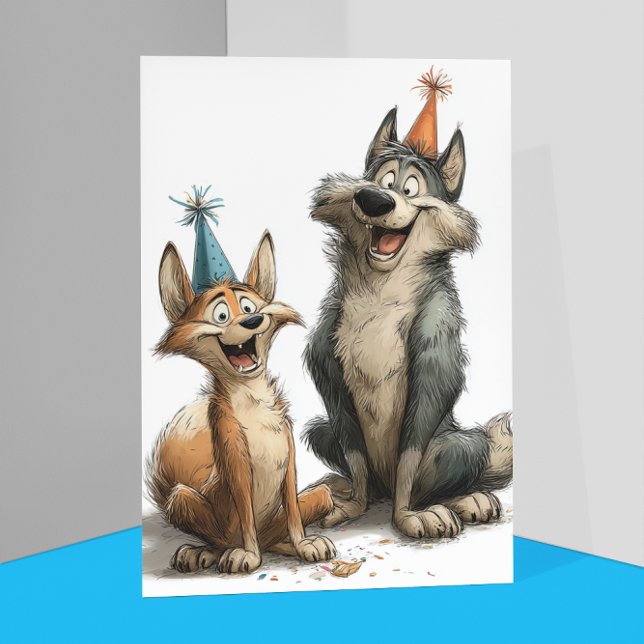 Cute Wolf Birthday  Card (Creator Uploaded)