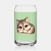 Cute Wolf Cub with Big Eyes Clear Stadium Bag