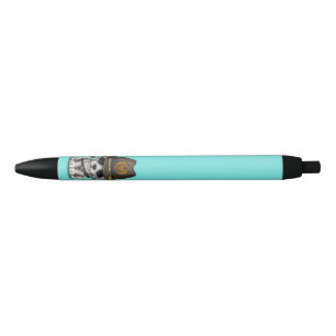 Cute Wolf Cub Zombie Hunter Black Ink Pen
