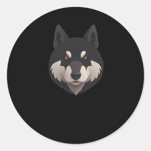 Cute Wolf Hear 3d - Animals World Sticker