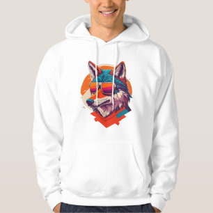CUTE WOLF WEARING SUNGLASS. HOODIE