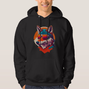 CUTE WOLF WEARING SUNGLASS. HOODIE